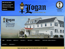 Tablet Screenshot of loganfuneralhomes.com